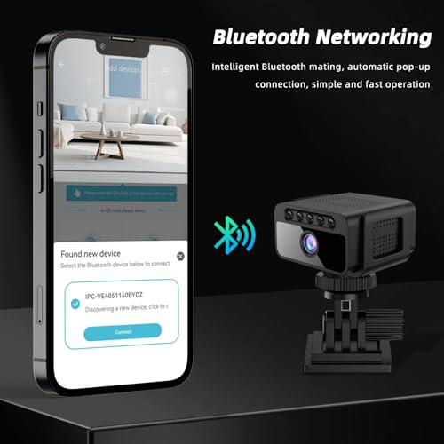 Mini Spy Camera WiFi Home Security Hidden Cam Wireless Battery Camera Bluetooth Camera Nanny Cam with Phone App Remote Monitor Video Recording Night Vision Motion Detection