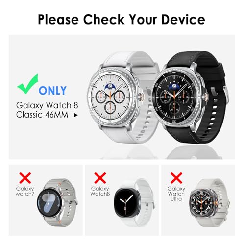 Samsung Galaxy Watch 8 Classic 46mm Case - Black Protective Cover