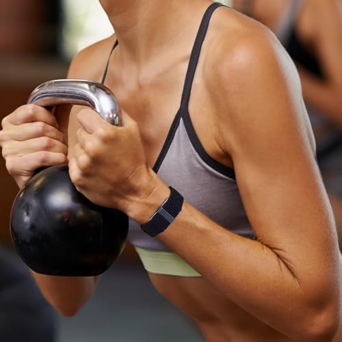 Hume Band Replacement Strap - Black Nylon Loop Sport Wristband