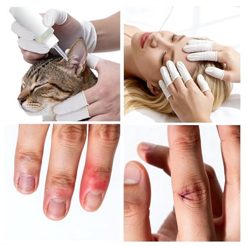 Disposable Latex Finger Cots - Waterproof Anti-Slip Protectors (105 Pack)