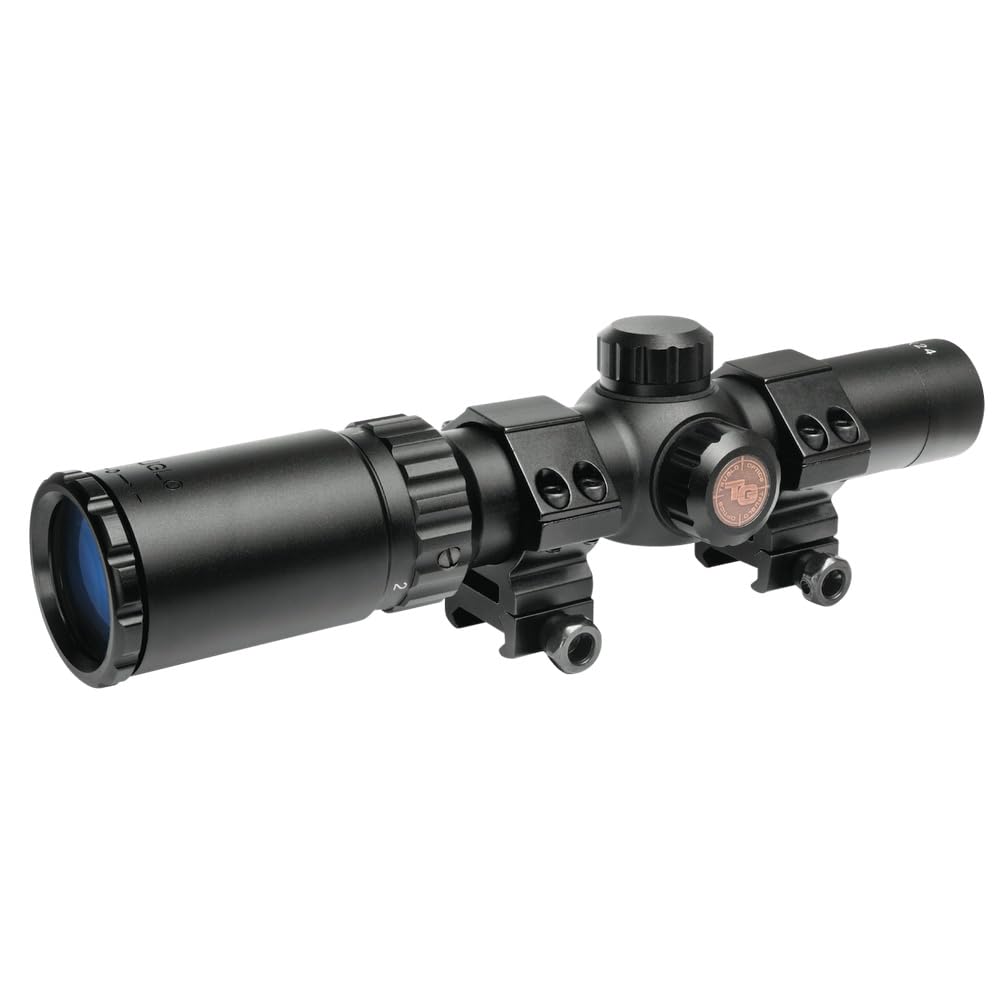 TRUGLO TruBrite 30 Hunter 30mm Compact Waterproof, Shockproof, Fogproof Gun Hunting Scope, 1-4 x 24mm, Matte Black