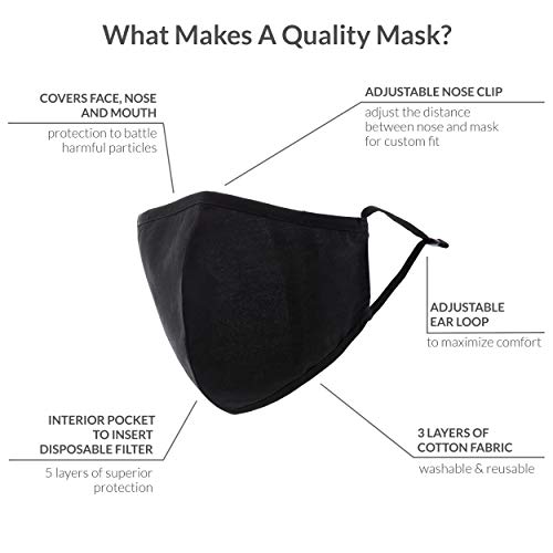Washable 3-Ply Cloth Face Mask - Adjustable with Filter Pocket - Buffalo Plaid Moose