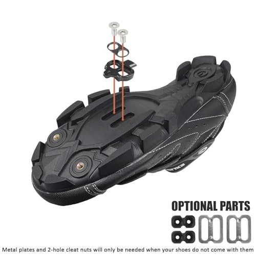 BV Bike SPD & Look X-Track Cleats - 2 Pairs for Shimano & Indoor Cycling