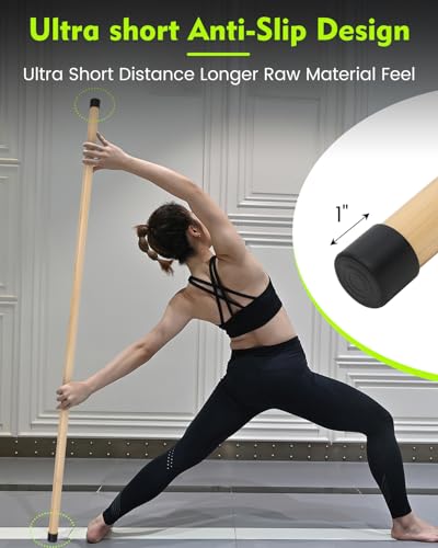 58-Inch Natural Bamboo Yoga Stick - Stretching & Mobility Tool