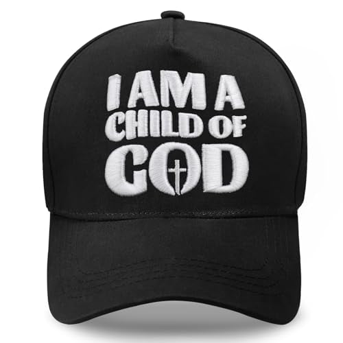 Christian Baseball Cap for Men & Women - Adjustable Black Hat