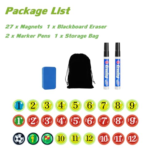 Coaching Board Accessories Set - Magnets & Marker Pen A-Soccer