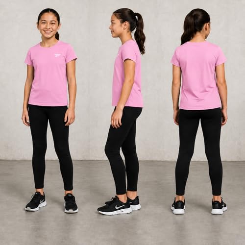 Girls Athletic T-Shirt - Performance Crewneck - Pink / 7
