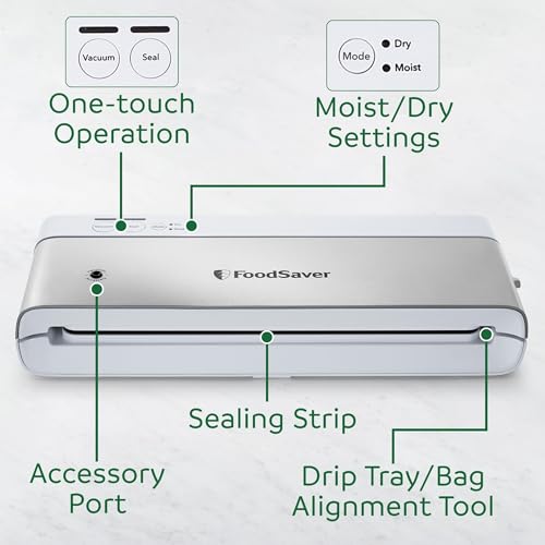 Compact Vacuum Sealer Machine with Bags & Roll - Airtight Food Storage