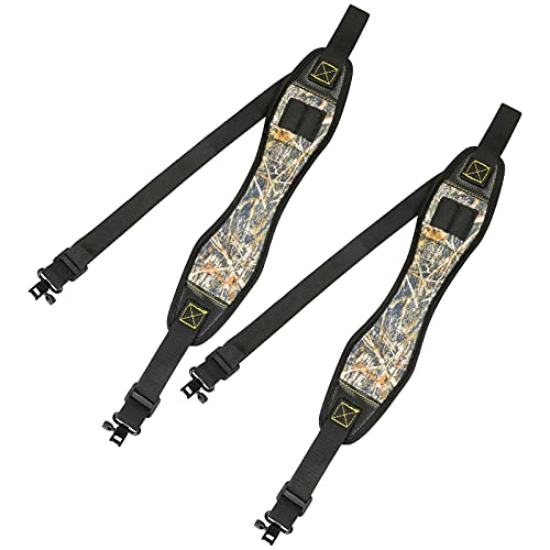 Yutetuter 2-Pack Adjustable Gun Sling with Padded Shoulder Strap & Swivels