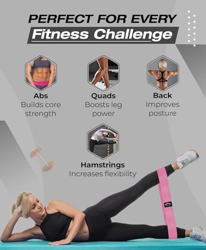 Bingwaah Fabric Resistance Bands Set - Full-Body Workout & Strength Training