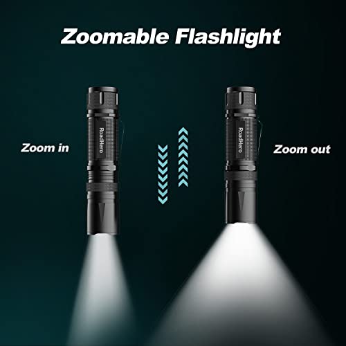 RoadHero 2 Pack 12 Inch Multi Color LED Flashlight Traffic Control Wand, 4 Colors in 1, Safety Signal Light Traffic Baton for Night Version and Parking Directing