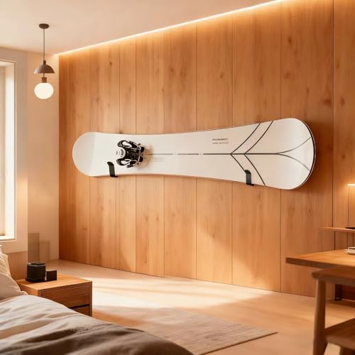4 Pack Snowboard Wall Mount Clips - Horizontal Skateboard Storage Rack