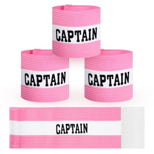 Adjustable Pink Captain Armband - 3-Pack for Soccer, Rugby & Volleyball
