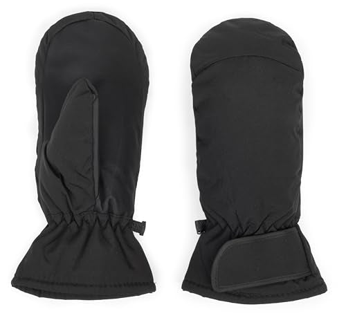 Waterproof Winter Ski Mittens - Windproof Snowboard Gloves - Black Medium