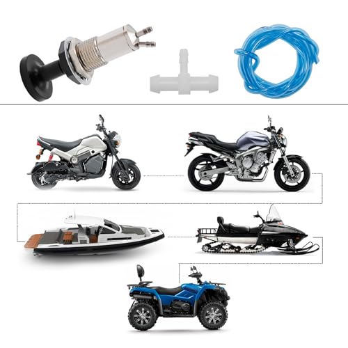 Fuel Primer Plunger Pump Kit with 3' Fuel Line - Fits Jet-Skis & Snowmobiles