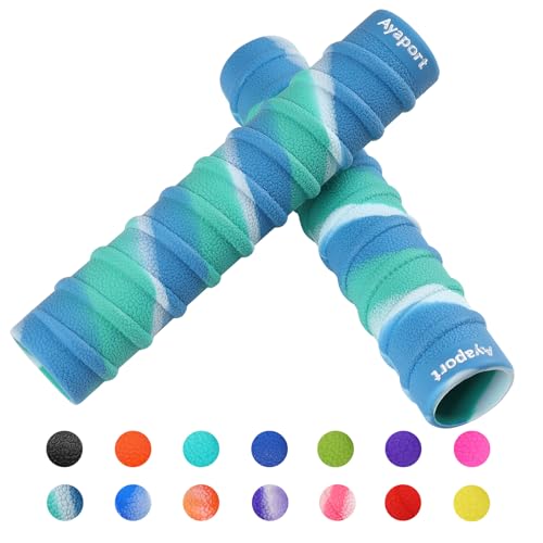 Non-Slip Silicone Paddle Grips for 30mm Paddles - Blue-Green