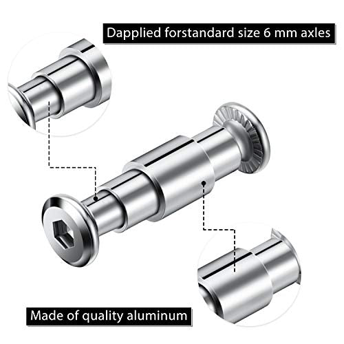 16 Pcs Aluminum Bearing Spacers for 6mm Inline Skate Axles