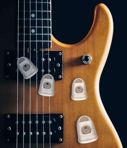 25-Pack Silicone Guitar Fingertip Protectors with Case - Breathable & Non-Slip