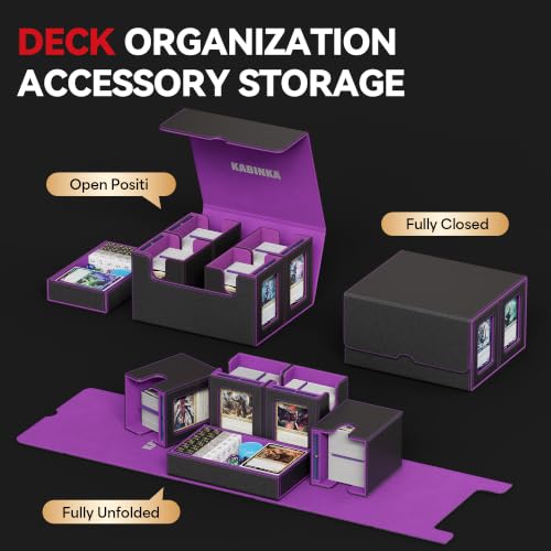 5-in-1 Modular Card Deck Box for 400+ Double-Sleeved Cards