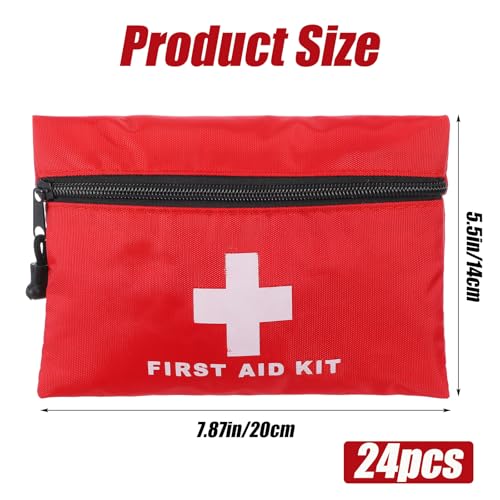 24-Pack Mini Empty First Aid Kit Pouches with Zipper Closure