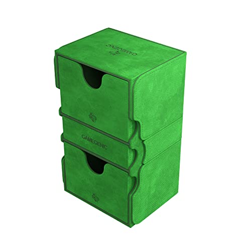 Gamegenic Stronghold 200+ XL Deck Box - 200 Double-Sleeved Card Storage with Accessories Drawer