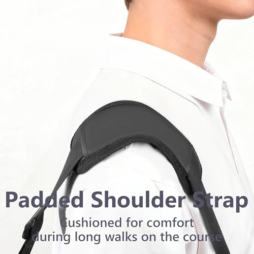 Lightweight Golf Sunday Bag - Foldable Carry Bag for 3-6 Clubs - Black