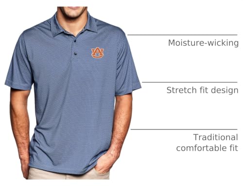 Auburn Tigers Men's Moisture-Wicking Stretch Fit Polo - Large