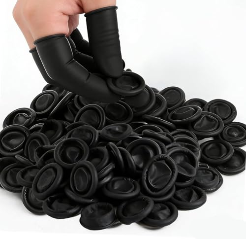 100 Pcs Disposable Latex Finger Cots - Hypoallergenic Protective Finger Covers