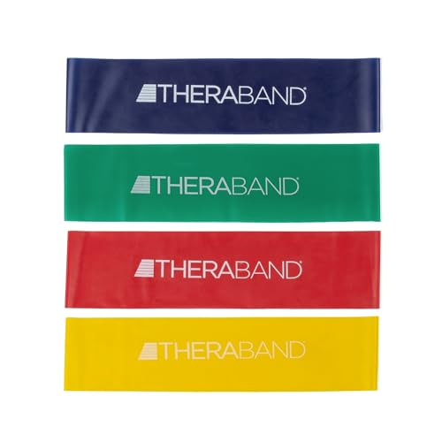 12" Resistance Band Loop Set - Yellow, Red, Green, Blue