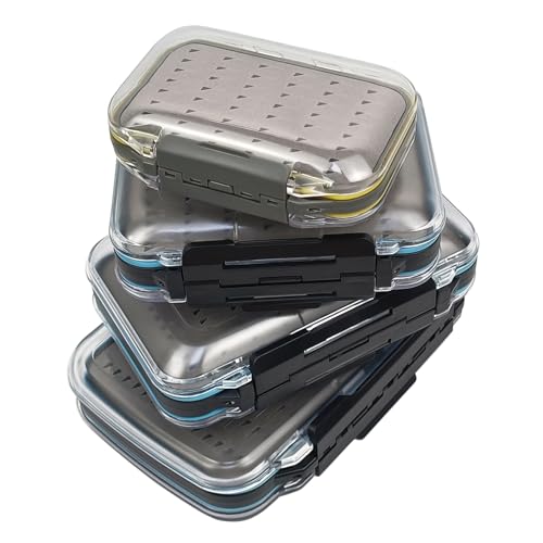 Waterproof Fly Box for Fly Fishing - Size A 4.24x3.04x1.36in