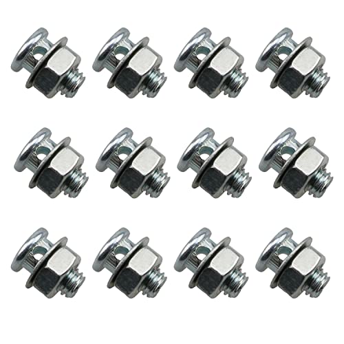 12-Pack Bicycle Brake Cable Anchor Bolts - Durable Iron Clamp Screws