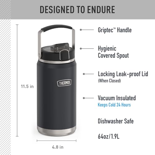THERMOS ICON SERIES 64oz Stainless Steel Water Bottle with Spout - Granite