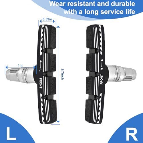 Universal 70mm V-Brake Pads - 2 Pairs for All Bikes