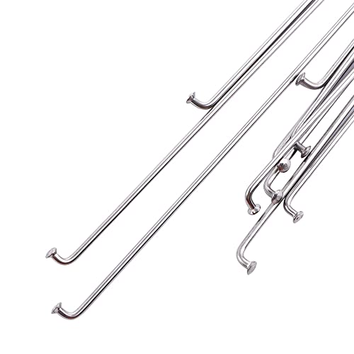 14G Stainless Steel Bicycle Spokes and Nipples Set - 245mm - 10 Pcs