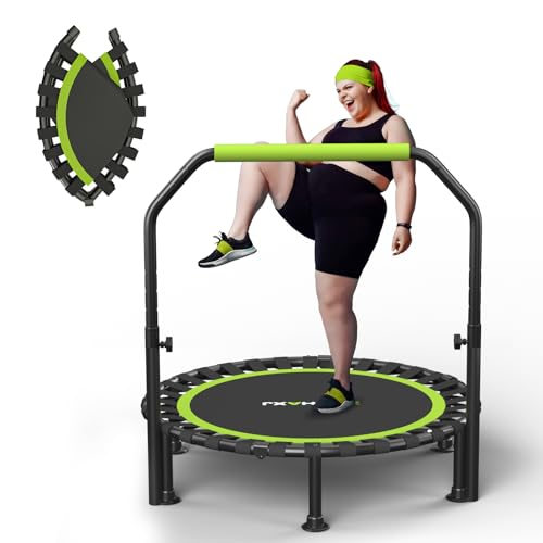 Foldable Mini Trampoline - 40" Rebounder for Fitness, 450lbs Capacity