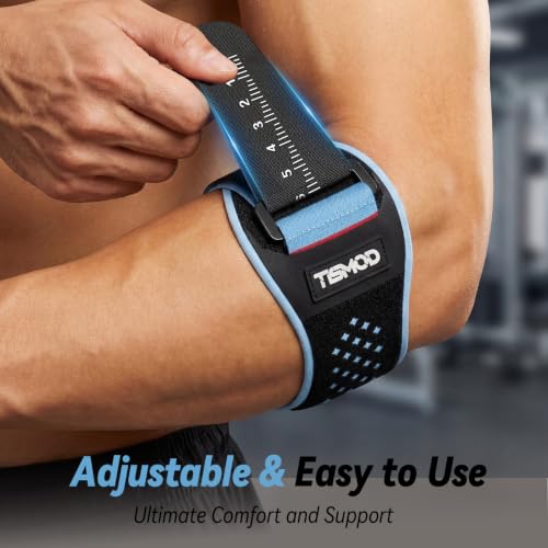 Tennis Elbow Brace for Men Women Blue-S/M – Support for Tendonitis & Golfers Elbow