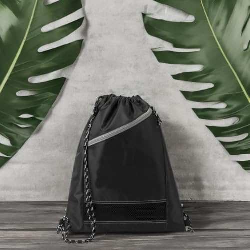 Large Capacity Drawstring Gym Bag with Zipper - 1 Pack