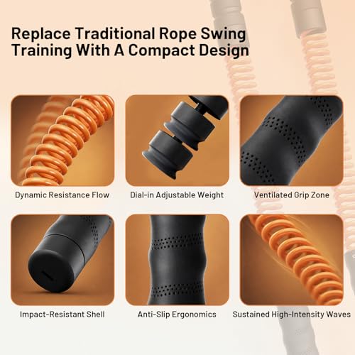 Ropeless Battle Rope - Adjustable Resistance for Full Body Workout - Black
