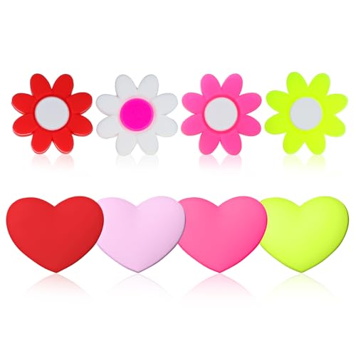 Tennis Dampeners - 8 Pack Shock Absorbers in Heart & Flower Shapes