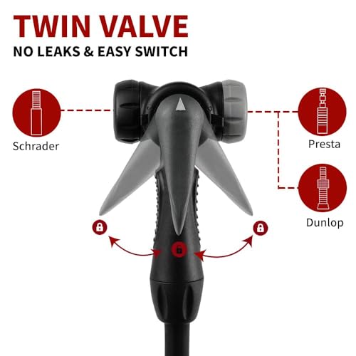 Durable Bike Floor Pump with Smart Valve Head – 160 PSI