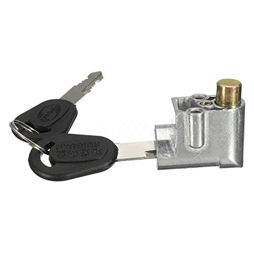 Electric Bike Battery Lock - Portable Anti-Theft Key Lock - Silver