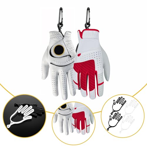 Ymapinc Golf Glove Holder - 2 Pack Stretcher Hanger with Keychain,