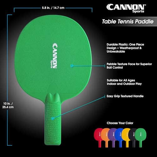Cannon Sports 6-Color Unbreakable Table Tennis Paddle Set