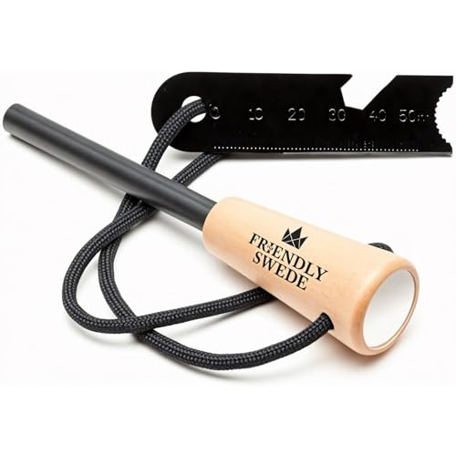 Ferro Rod Fire Starter - 15,000+ Strikes, 2.75 Inch Flint & Steel