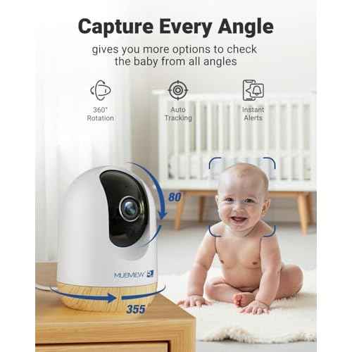 MUBVIEW 5MP Plug-in Indoor Security Camera no Subscription, 5/2.4G WiFi Pet Cam Indoor with Phone App, Dog Camera with Speaker, Night Vision, Motion Detection, Auto Tracking, Cat/Elder/Baby Monitor