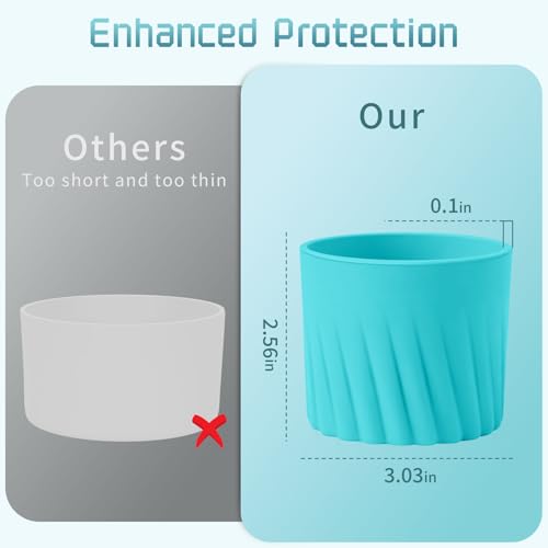 2-Pack Silicone Protective Boot for Tumblers - Anti-Slip Sleeve Cover