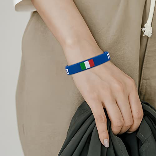 Italy Country Flag Silicone Bracelet - Unisex Fashion Wristband