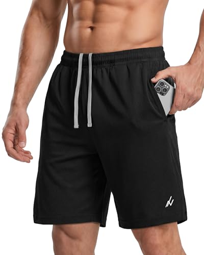 Men's Athletic Shorts - Breathable Mesh Quick Dry Running Gym Shorts