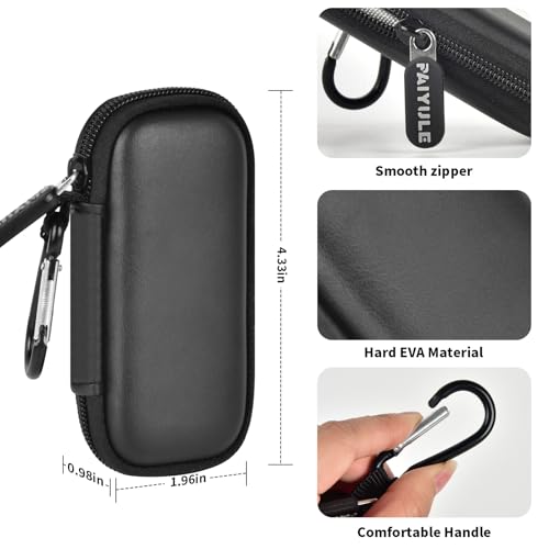 EKG Monitor Case for KardiaMobile 6L - Compact Heart Rate Holder - Black-Grey