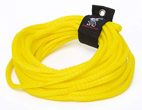 Airhead 1 Person Tow Rope for Tubes & Watersports - Heavy Duty 6000 lb Break Strength UV-Resistant 16 Strand Polypropylene with Rope Keeper
